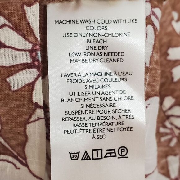 FREE PEOPLE Miss Daisy Cotton Printed Top Sz XSMALL - Picture 11 of 13